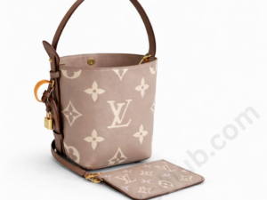louis-vuitton-taupe-monogram-bucket-bag-with-mini-pouch-designer-leather-handbag-front-view