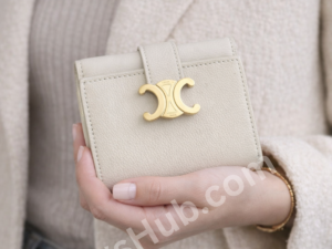 cream-leather-wallet-with-gold-logo-held-in-hand-premium-inspired-dupe-compact-design
