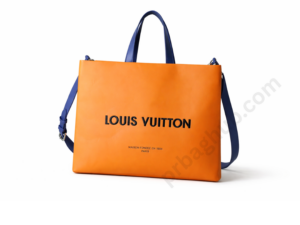 louis-vuitton-orange-tote-bag-blue-handles-premium-leather-designer-handbag-white-background-luxury-fashion-product-hero
